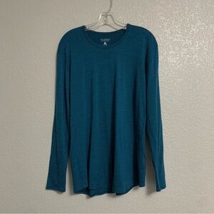 Segments Tee Womens XXL Merino Wool Base Layer  Long Sleeve Crew Teal Outdoor